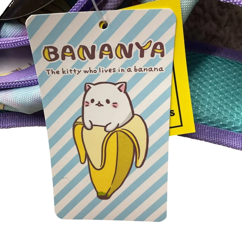 Crunchyroll Kids' Bananya Anime Cartoon Tabby Galaxy‎ Toss Print Backpack OS NWT